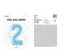 Picture of FOIL BALLOON NUMBER 2 PASTEL BLUE 34 INCH